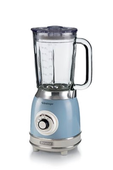 ARIETE Blender 583, Vintage, 1000 W, 1,5 l, stakleni, plavi