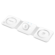 LOGILINK Sklopivi bežični Qi punjač 3-u-1 za iPhone, Apple Watch i AirPods, 15 W, bijeli