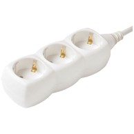 HOME Produžni kabel, 3 utičnica, 1.5mm², 3 met, bijeli, NV 3-3/WH/1,5