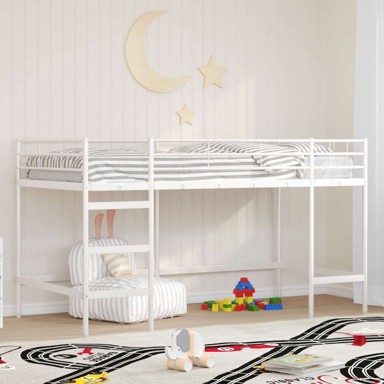 Box spring krevet s madracem 90 x 201 cm, bijeli