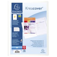 EXACOMPTA Uložna varena mapa A4 s 10 U fascikli + džep Kreacover 58109E bijela
