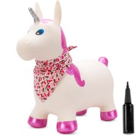 Drveni jednorog za skakanje Bijeli