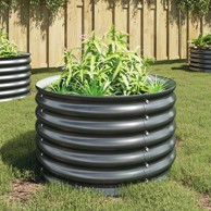 Vrtna sadilica, 80 x 80 x 44 cm, pocinčani čelik, siva