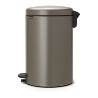 BRABANTIA Siva željezna kanta za smeće s pedalom 20 l NewIcon 