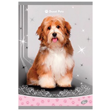 ELISA Bilježnica, meki uvez, karo, A4, 40+2 lista, 80 g/m², Sweet Pets