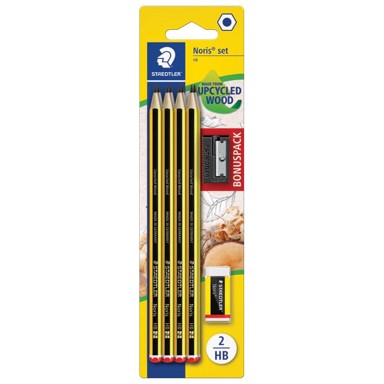 STAEDTLER Grafitna olovka HB Noris PK8 + gumica + šiljilo 120 SBK8P1, blister