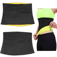 Neoprenski fitness pojas CO-40432, veličina M, crna, žuta