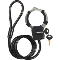 MASTER LOCK Kabel s lokotom, crna