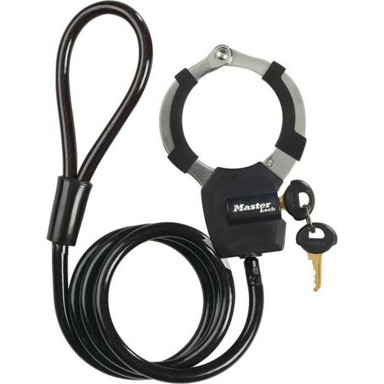 MASTER LOCK Kabel s lokotom, crna