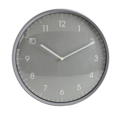 Zidni sat, sivo, bijeli