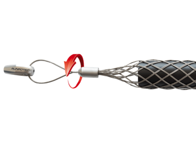 RUNPOTEC Hvat za provlačenje kablova s omčom i zakretanjem, 30–40 mm + RTG navoj Ø12 mm + dodatni navoj Ø6 mm