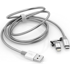VERBATIM USB-A kabel 2-u-1 za microUSB i Lightning 48869, 1 m, sivi