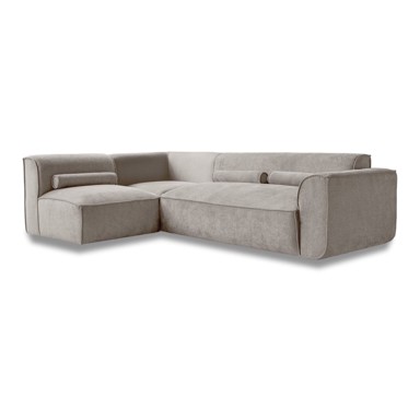 MIUFORM Bež kutna garnitura (s lijevim kutom) Flex Felix, 265x169x70,05 cm