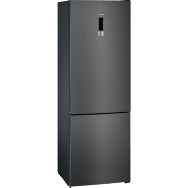 SIEMENS iQ300 Samostojeći kombinirani hladnjak KG49NXXEA, 438 l, crni/nehrđajući čelik