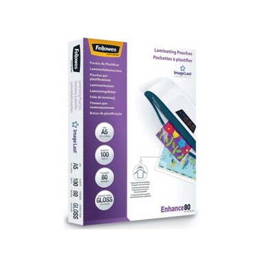 FELLOWES Folije za plastificiranje A5, 80 mikrona, sjajne, 100 kom