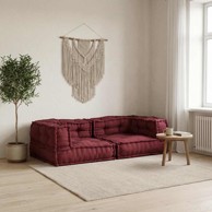 Modularni kauč s 2 sjedišta 140 x 70 x 36 cm, tkanina, kestenjast