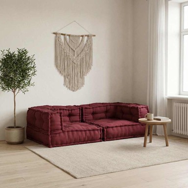 Modularni kauč s 2 sjedišta 140 x 70 x 36 cm, tkanina, kestenjast