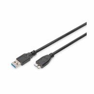 DIGITUS USB 3.0 A-B mikro kabel 1m, crni