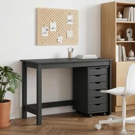 MOSS Set stola i pokretnog ormara 2 kom., sivi