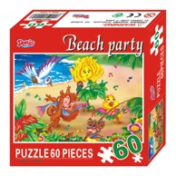 DENIS Puzzle Beach Party, 60 dijelova, 28x21.5 cm, 3+
