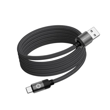 MOBILE-ORIGIN Kabel za punjenje i prijenos podataka MC2-USBA-1M-BLK, magnetski, USB-A na USB-C, 1 m