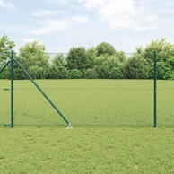 Set ograde, 2 komada, metal, plastika, 25 x 1.2 m, izdržljiv, zeleni