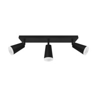 Stropna svjetiljka Sana, 3XGU10, crna