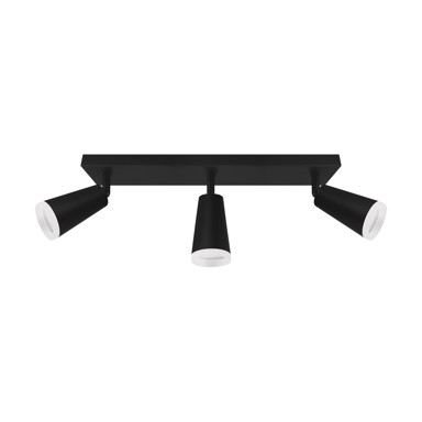 Stropna svjetiljka Sana, 3XGU10, crna