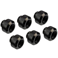 ALPHACOOL Spojni priključak G1/4 Eiszapfen 13 mm, hardtube, 6 komada, crna