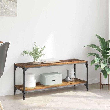 TV ormar, 100 x 33 x 41 cm, obrađeno drvo i čelik, staro drvo