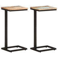 Bočni stolići 2 kom 31,5x24,5x64,5 cm masivno obnovljeno drvo