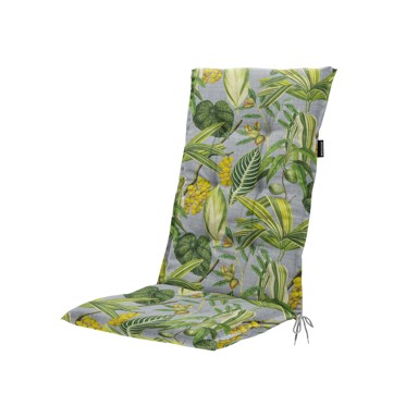 Jastuk za stolicu s visokim naslonom, 120 x 50 x 4 cm, siva