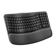 LOGITECH Tipkovnica Wave Keys, crna, ergonomska, bežična