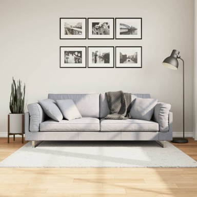 Tepih Oviedo kratkih vlakana krem 120 x 120 cm