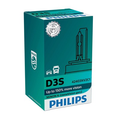 PHILIPS Žarulja X-treme Vision gen2 Xenon, do 150% više svjetla, do 20% bjelije (4800K)