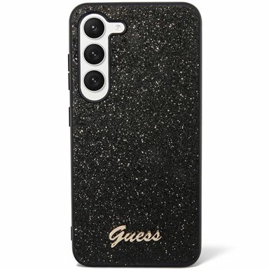 GUESS Maska Glitter Script za Samsung Galaxy S24, crna
