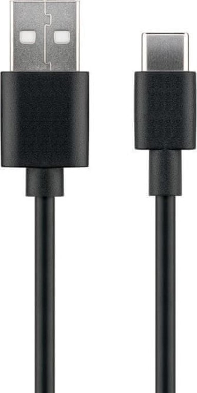 USB-C na USB-A kabel, verzija 2.0, brzina 480 Mbps, duljina 1 m, crna