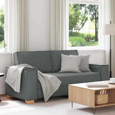 Dvosjed sofa, 40 cm tkanina, tamno siva
