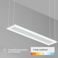 GREEN TECH LED kristalna panel visilica 40 W 3 CCT 120 lm/W 300 × 12 mm