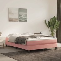 Madrac s džepičastim oprugama rozi 140x220x20 cm baršunasti