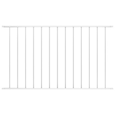 Panel za ogradu od čelika obloženog prahom 1,7 x 0,75 m bijeli