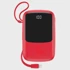BASEUS Power Bank QPow - 10,000mAh LCD Quick Charge PD 15W s kabelom za Lightning 8-pin crveni PPQD-B09