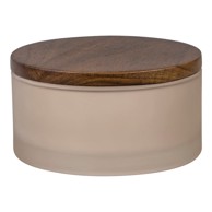 METTE DITMER DENMARK Bež stakleni kupaonski organizator za pamučne vatice Modest 