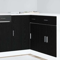 Kuhinjska kutna donja vitrina Riga, 86 x 46 x 81,5 cm, crni hrast