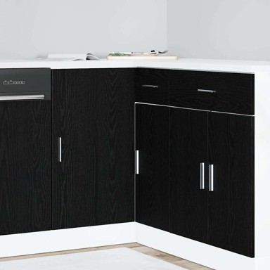 Kuhinjska kutna donja vitrina Riga, 86 x 46 x 81,5 cm, crni hrast