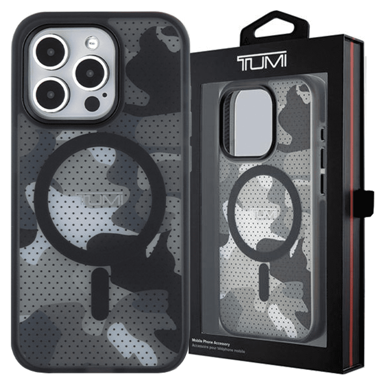 TUMI Tvrda futrola s matiranim Camo printom MagSafe za Apple iPhone 15 Pro