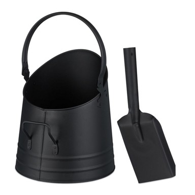 NORTHIX Kanta za ugljen s lopatom, 6,5 L, crna