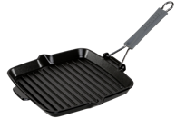 STAUB Kvadratna grill tava, 24 cm, lijevano željezo, crna, indukcija