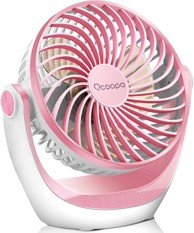 NIKCORP Stolni USB ventilator, 3 brzine, 360° rotacija, roza