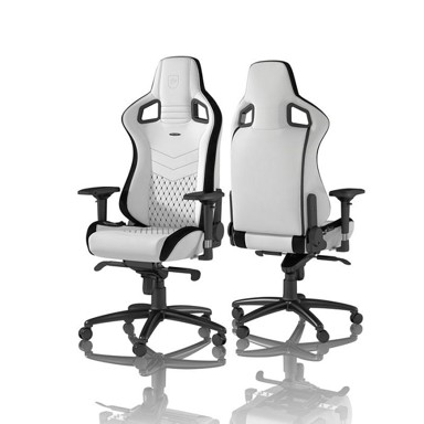 NOBLECHAIRS Gaming stolica EPIC, bijelo, crna, NBL-PU-WHT-001